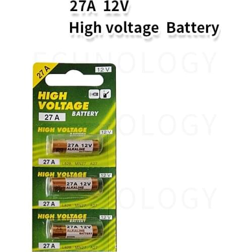 3pcs/lot 12V 27A A27 Alarm-Remote Dry Alkaline Battery Cells 27AE 27MN High Capacity Car Remote Toys Calculator DoorBell