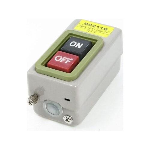 380V 1.5KW ON/OFF 3 Phase Self-Locking Power Push Button Switch