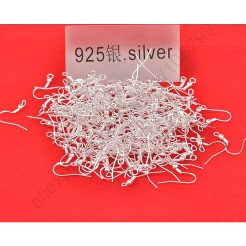 400PCS Handle Free Shipping Design Silver Color Beads Jewelry Findings 925 Sterling Silver Hooks Earrings Wire