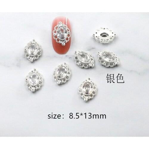 5pcs/pack Korea Japan 3D Kawaii Nail Art Accessories luxury Zircon Nail Parts Glitter Rhinestone Decorations Nail Tips Supplies