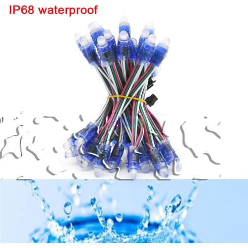 50pcs 5V 12mm WS2811 Full Color LED Module IP68 Waterproof 2811 1903 IC RGB Digital Pixel String christmas Light advertising