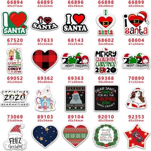 DIY Decoration Crafts Accessories 30pcs Per Christmas Character Planar Resin PR66894