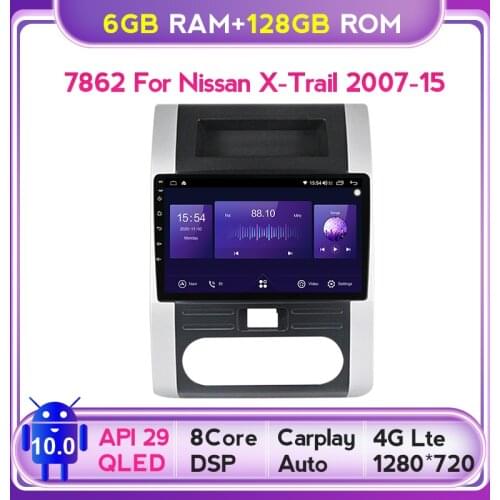 1280x720 QLED screen Android 10.0 Car Multimedia Player For Nissan X Trail 2 T31 2007 - 2015 BT5.0 DSP carplay Auto Android