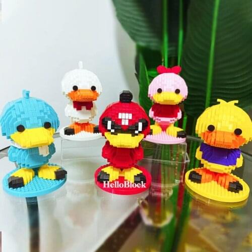 Balody Anime platypus Duck Mini Cartoon Building Blocks Bricks Duck Model Micro Auction Figures Toys Kids Christmas Gift 18094