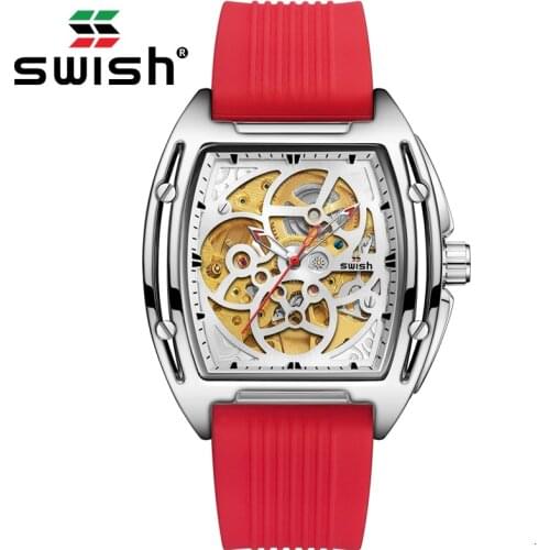 Luxury Sports Mechanical Watches Men Top Brand Design Automatic Wristwatches Fashion Silicone Strap Self-Winding reloj hombre