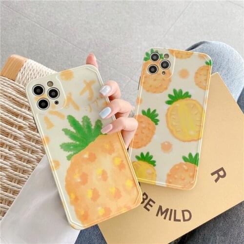 Summer sweet Fruit pineapple art Phone Case For iPhone 11 Pro Max case Cute soft cover for iPhone XS XR X 7 8 Plus 7Plus SE Case