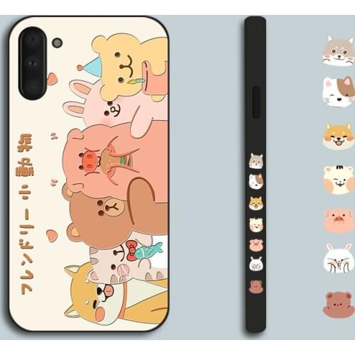 Lovely Animal Back Case For Samsung Galaxy Note 8 9 20 Ultra Soft Silicone Matte Back Cover For Samsung Note 10 Plus 10 Lite