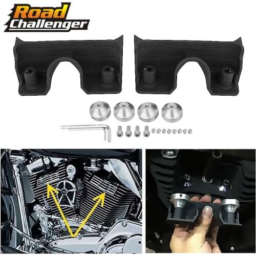 Black Motorcycle Drag Wrinkle Engine Spark Plug Filled Decorative Cover For Harley Sportster 48 883 1200 2004-2018 Accessories