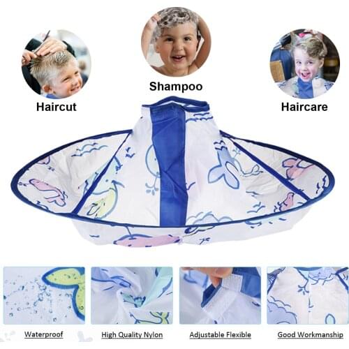 Haircut Cloak Barber Kids Hair Cutting Cape Gown Bib Cartoon Hairdresser Barber Apron Hairdressing Haircut Salon Tool