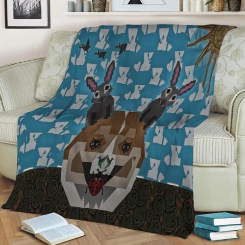 Animal Collage 3 Flannel Throw Blanket 3D Printed Keep Warm Sofa Child Blanket Home Decor Textiles Dream Family Gift