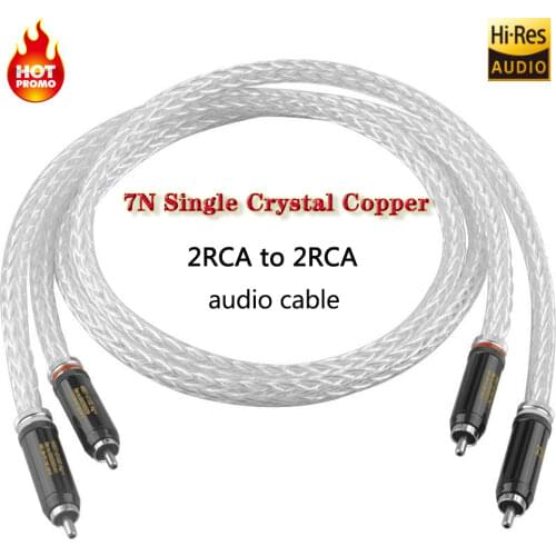 8AG Silver Plated OCC 16 Strands Audio Cable With WBT RCA Plug Cable HIFI 2RCA TO 2RCA Cable