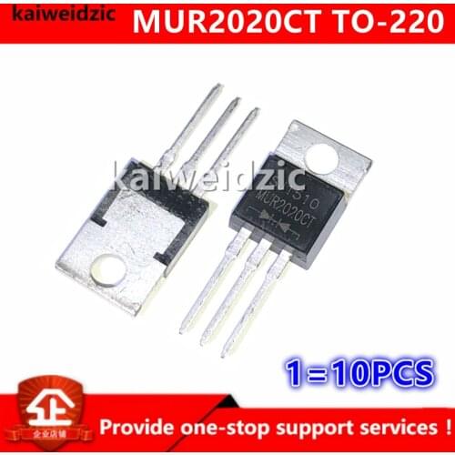 Kaiweikdic New imported original MUR2020CT 2020CT MUR2020CTR 20A 200V TO-220 Fast recovery rectifier diode