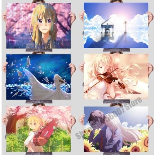 Canvas Painting Your Lie In April Anime Wall Art Home Decoration Posters and Prints Nordic Pictures for Living Room Decor