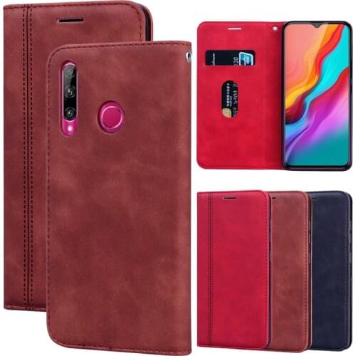 Leather Case For Infinix Hot 7 8 9 Note 6 7 S4 S5 Zero 6 Lite Pro Smart 2 3 Plus Phone Magnetic Cover Wallet Flip Case Protector