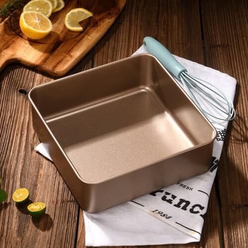 6 inch Square Cake Pan Steel Tray Toast Bread Mold Non-Stick Cake Mold Biscuits Cookware Mold Kitchen Cooking Tools