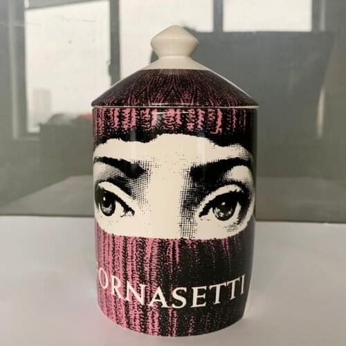 Lady Red Sweater HeHood Hat Face Candle Holder Candelabra Home Decoration Exquisite Ceramic Jar Cup Arranging Flower Pots Decor