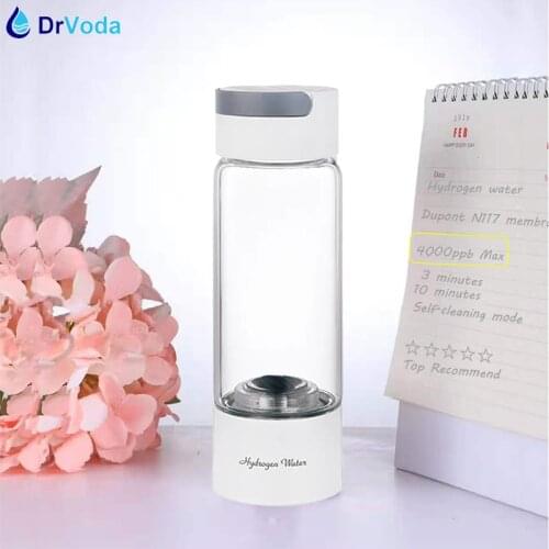 Max 4000ppb DuPont N117 membrane Hydrogen-Rich Water Bottle Generator SPE Technology Titanium Ionizer Cup inhale hydrogen