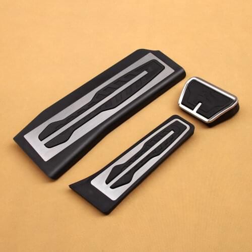 Non-Slip 3Pcs Gas Brake Foot Rest Pedals For 2017-2020 BMW New 5 Series G30/G31 Stainless Steel Rubber Accessories