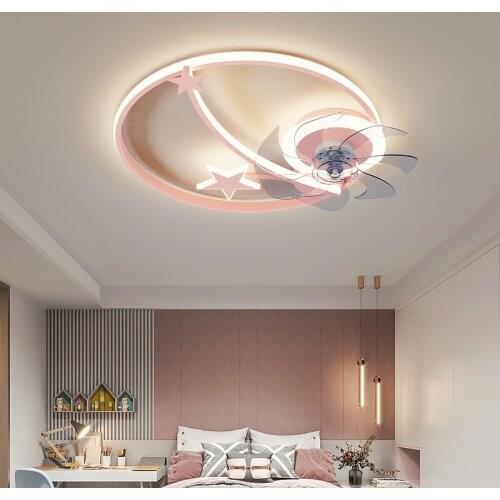 Nordic decorative led ceiling lamps chandelier fan kids bedroom ceiling fan with led light and control ceiling fans with light
