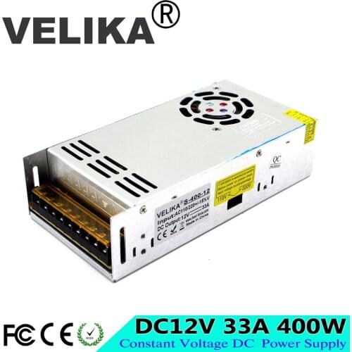 New Arrival Regulated DC12V 33A 400W Switching power supply Driver For LED Light Strip Display AC100-240V Factory Supplier