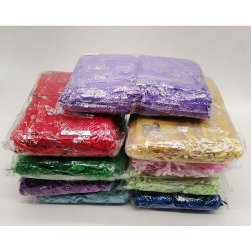 100Pcs 10Color Butterfly Gift Bags Drawstring Organza Gift Bags for Women Wedding Party Bag Mini Christmas Storage Packaging Bag