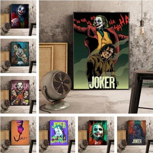 Classic Movie HD Posters and Prints The Joker Clown Series Character Canvas Painting Living Room Bedroom Wall Art Decor Pictures