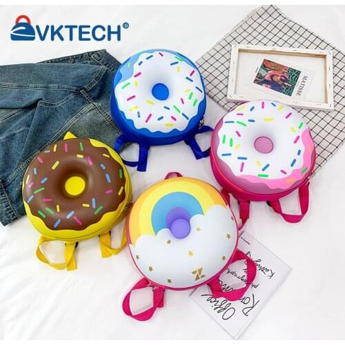 Boy Girl Book Backpack Children Cute Donut Rainbow Backpack Kids Kindergarten School Book Bag Cartoon Casual Students Bagpack