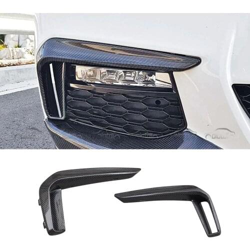 Carbon Fiber Front Bumper Fog Light Splitter Canards Winglets For BMW G30