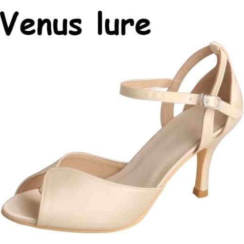 Custom Women Sandals Ivory High Heel Wedding Shoes Peep Toe in Summer