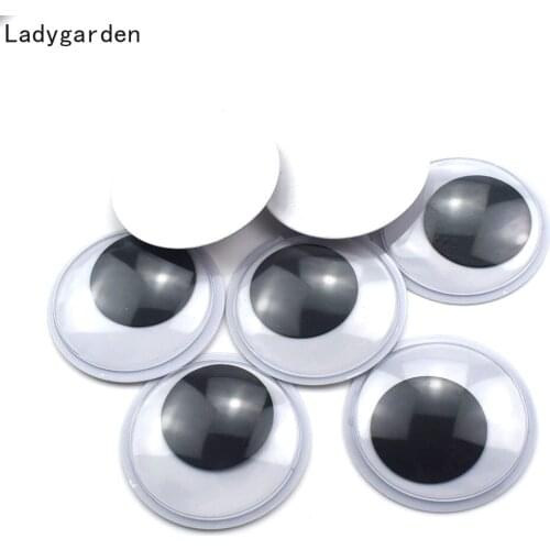1000PCS Googly Wiggly Eyes 3/4/5/6/7/8/10mm Mixed for Toys Dolls DIY Accessory Eyeball for Handcraft Drawings DIY Craft