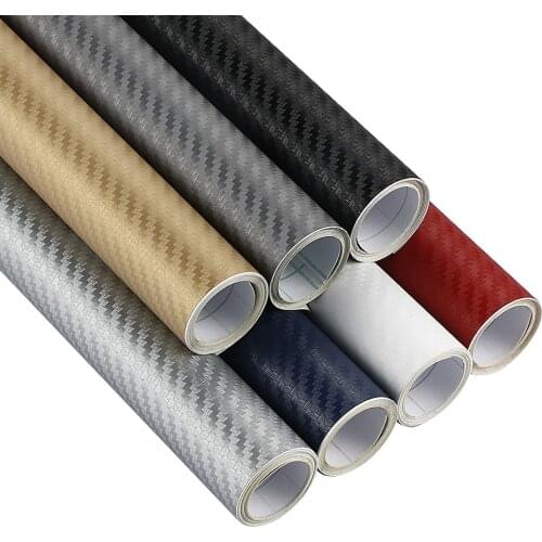 127*50cm 3D Carbon Fiber Vinyl Film Car Stickers Waterproof DIY Styling Wrap Auto Vehicle Detailing Car Accessories Motorcycle