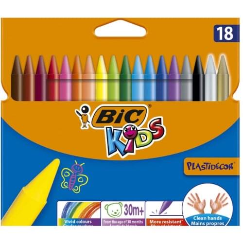 18/24 Colors Bic Graffiti Soft Oil Pastel Professional Painting Pastel Drawing Pen For Gift Art School Stationery Supplies