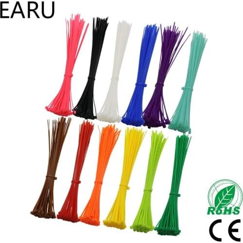 200mm Self-locking Nylon Cable Ties 8inch 100pcs Plastic Zip Tie 18 Lbs Black Wire Binding Wrap Straps SGS UL Certified Fastener