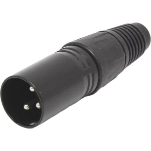 3Pin black XLR connector Microphone connector MIC Adapter