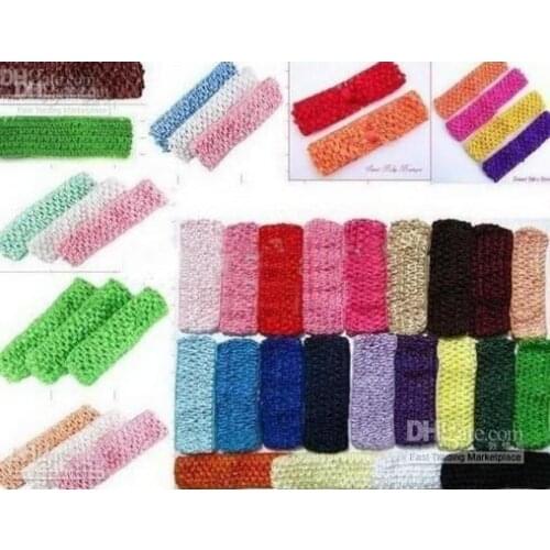 400pcs 1.5 Inch Crochet Headbands Girls U Pick Colors Headbands Girl Hair Bow Headband Hairbow