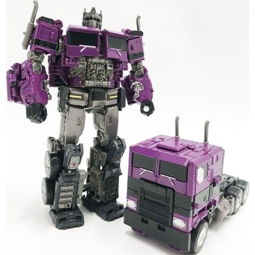 AOYI New 18CM Cool Purple Transformation Robot Toys Classic Anime Action Figures Aircraft Car Model Kid Boy Gift SS38 H6001-4C