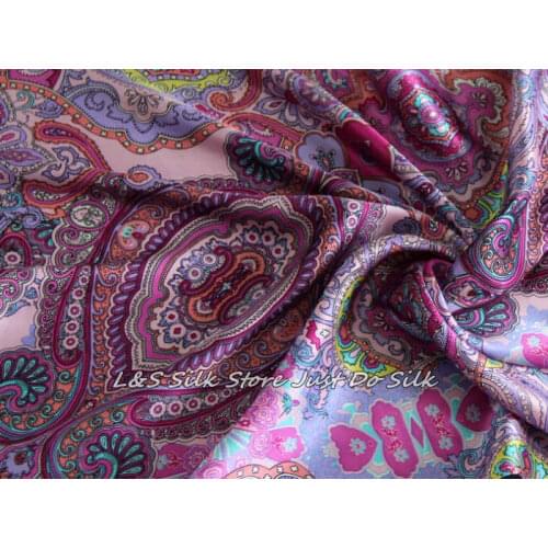 Free shipping 100% mulberry silk fabrics for dress curtains clothing bedding decoration scarf pure fabric #LS0739