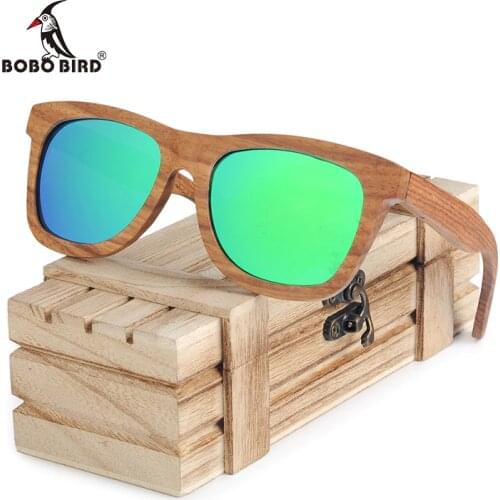 BOBO BIRD Square Sunglasses Men Women Retro Polarized Wood Sun Glasses gafas de lujo de hombre