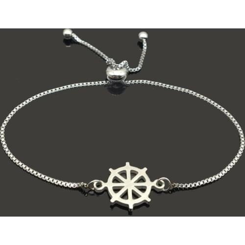 Friendship charm rudder bracelets female femme braclet hand chain personalized stainless steel bracelet