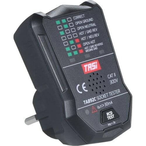 Electric RCD Socket Tester Multifunctional Circuit Detector Ground Wire Zero Line Live Line Leakage Tester Voice Broadcast