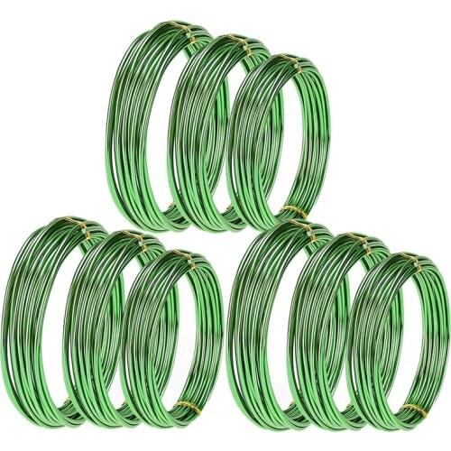HOT-9 Rolls Bonsai Wires Anodized Aluminum Bonsai Training Wire with 3 Sizes (1.0 Mm,1.5 Mm,2.0 Mm),Total 147 Feet (Green)