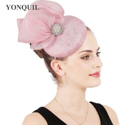 Nice 4-Layer Sinamay Fashion Fascinator Hat Nice Wedding Headpiece Bride Headwear With Headbans Formal Dress Cocktail Fedora Hat