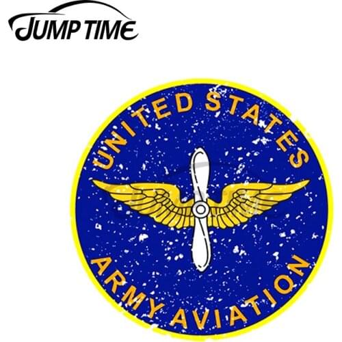 JumpTime 13x13cm United States Army Aviation Vintage Insignia Decal Laptop Occlusion Scratch Trunk Car Stickers Windshield Decor