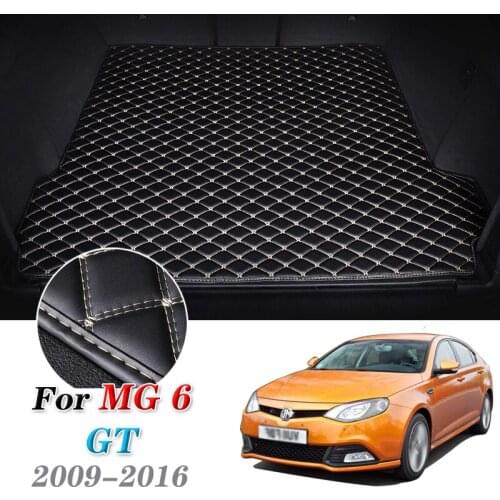 Leather Car Trunk Mats for MG 6 GT 2009-2016 Accessories Rear Cargo Liner MG6 liftback Boot Tray Pad Auto Carpet Floor Mat