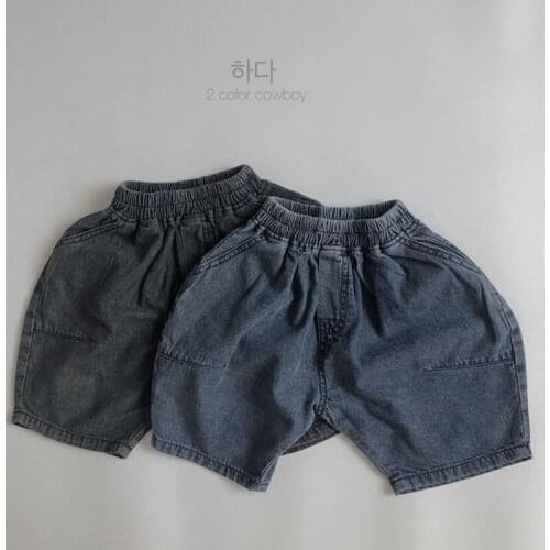 Summer Boys Girls Cowboy Children Short Pants Kids Baby Short Pants Loose Kids Short Pants For Boys Girls Casual Short Pants