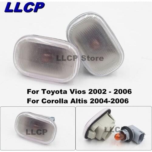 LLCP 2PCS For Toyota Vios AXP4# SCP4# 2002-2006 For Corolla Altis 2004-2006 Car Lights Side Fender Lamp Turn Signal Light