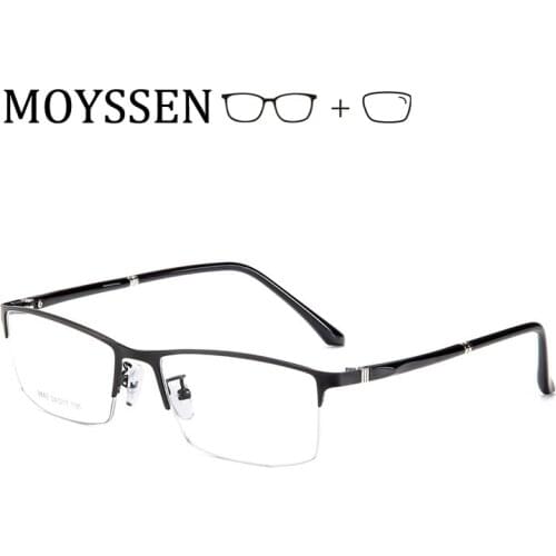 Business Men Formal Casual Metal Half Frame Customized Myopia Presbyopia Prescription Glasses Man Optical Eyeglasses Male -1 -2