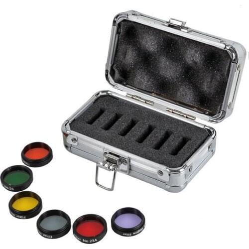 1.25" Color Astro Filters Set (6 pieces) for Astronomical Telescopes Ocular Lens Planets Nebula Filter SkyGlow