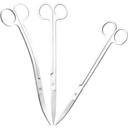 3PCS Stainless Steel Aquatic Plant Scissor Set Aquarium Prune Tools Wave Shears Civil Scissors Fish Tank Landscape Grass Clipper