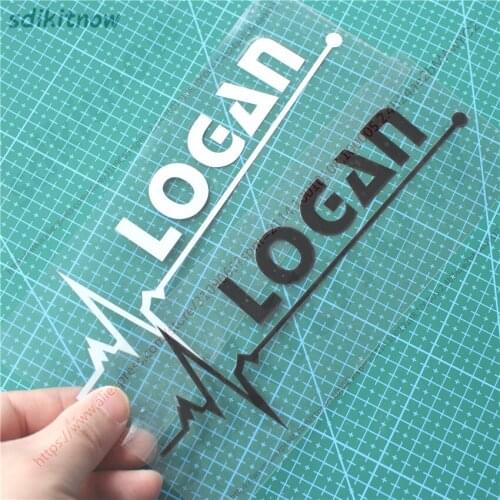 1pc 7x20cm New Heart Car Sports Decal Sticker Styling Windows Door Decoration For Renault logan 1 2 accessories